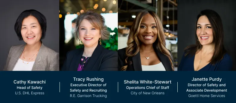 Four women panelists with names and titles