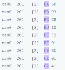 CAN frames sequence numbers