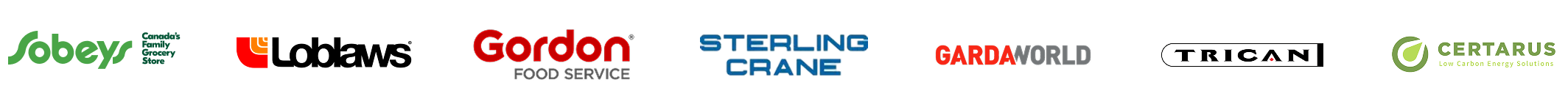 Logos pour XPO, DHL. Home Depot, Primoris, Sysco, Denver, Roto-Rooter