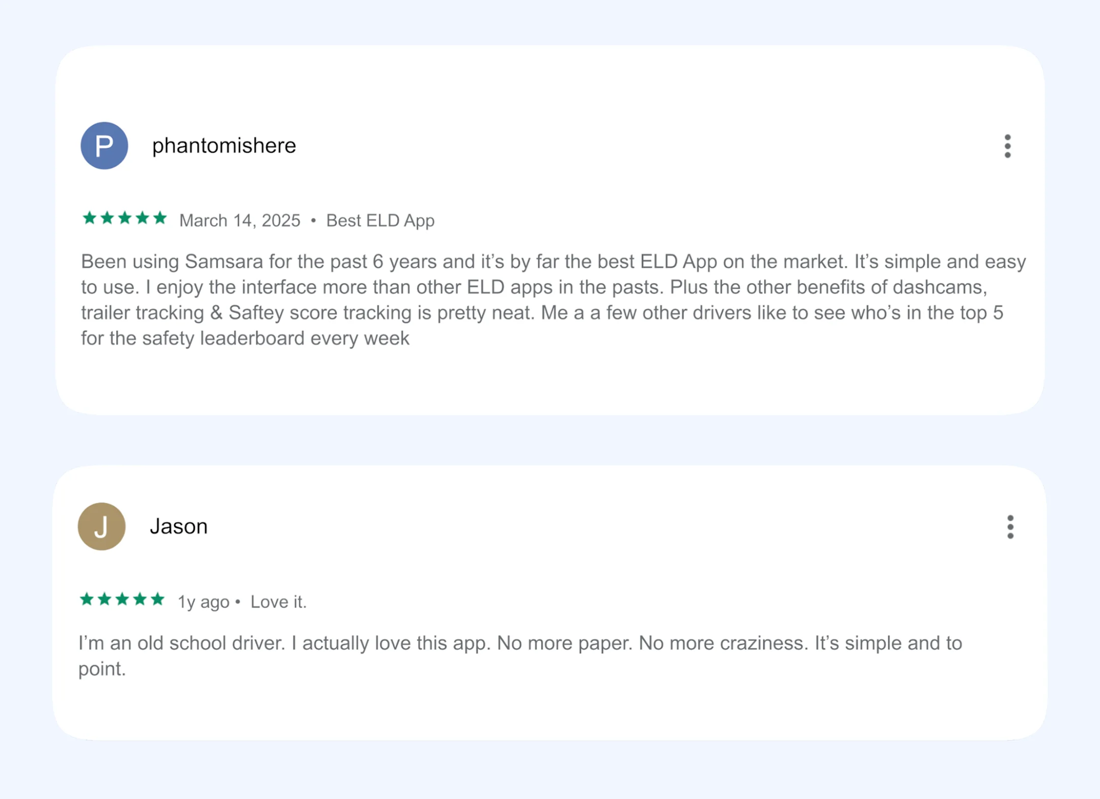 Drivers Love Samsara