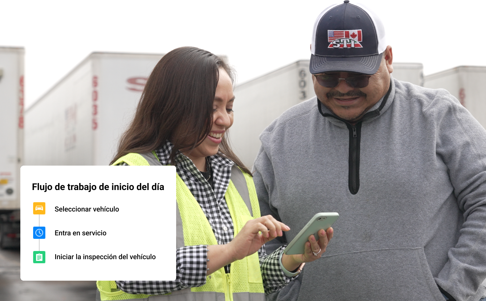 Captura de pantalla de flujos de trabajo guiados basados en aplicaciones para técnicos de Samsara