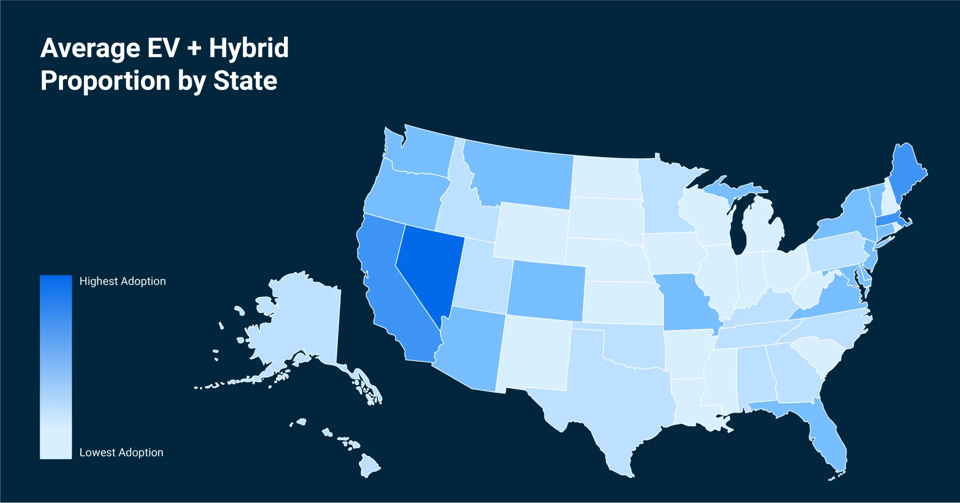 fuel efficiency blog EVs by state map