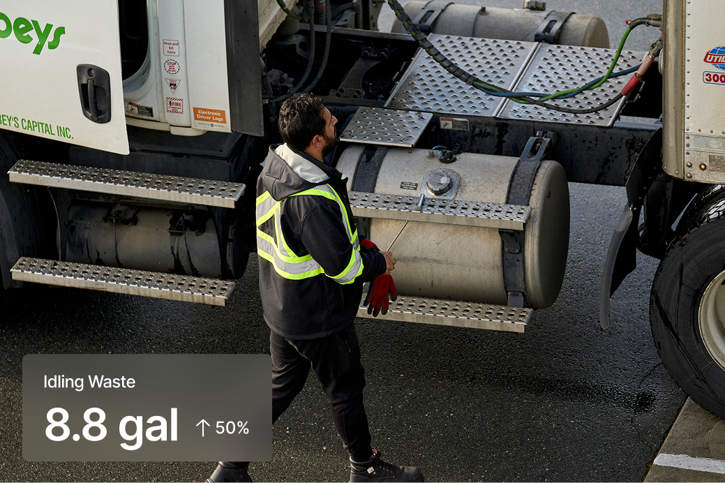 idling waste 8.8 gal up to 50%