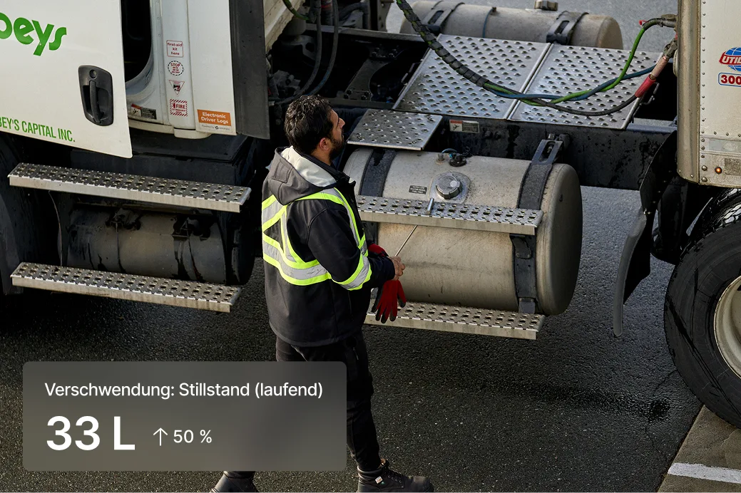 Verlust von 8,8 gal bis zu 50 % aufgrund von Stillstand bei laufendem Motor