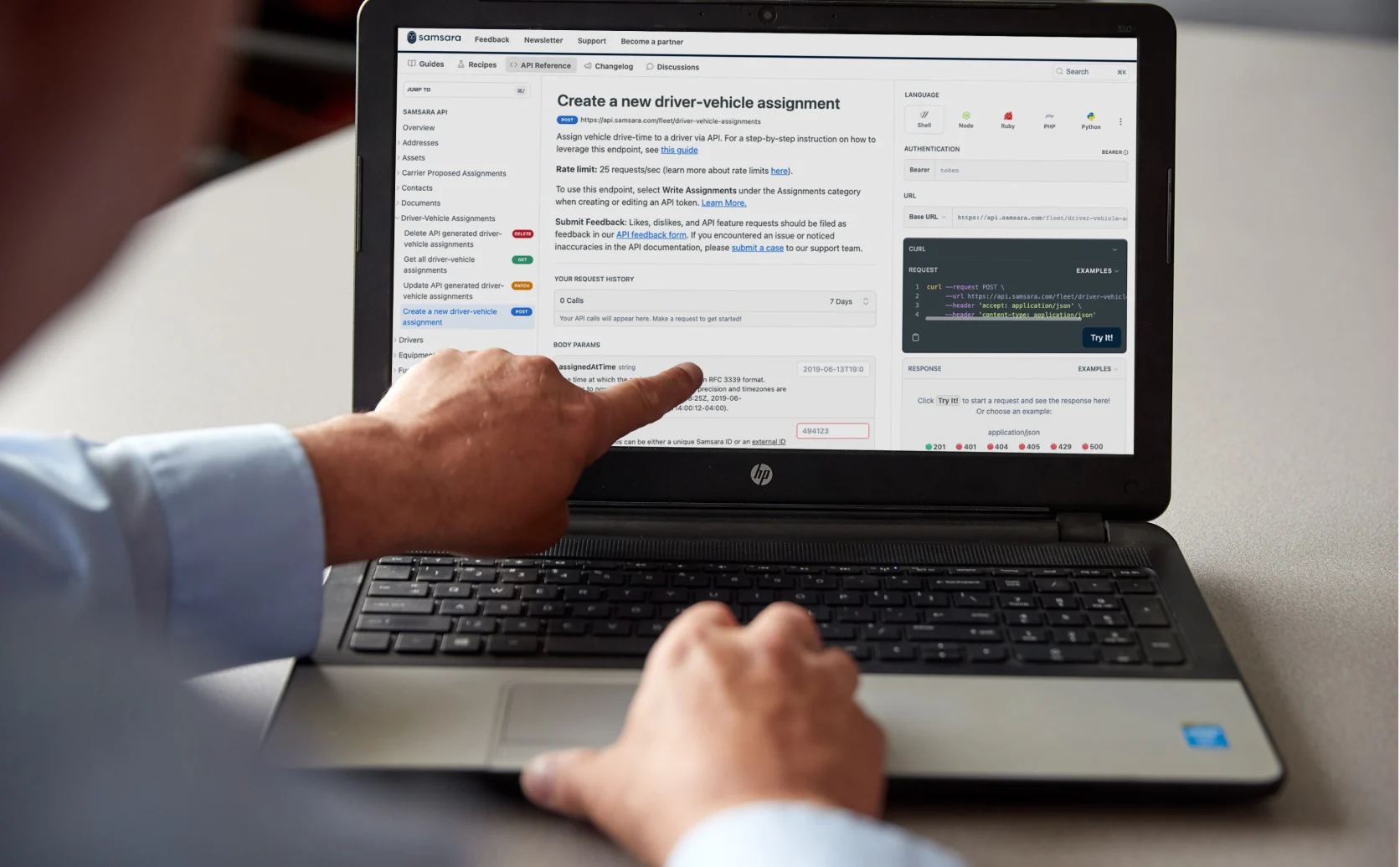 Screenshot of Consolidate Driver Assignment data