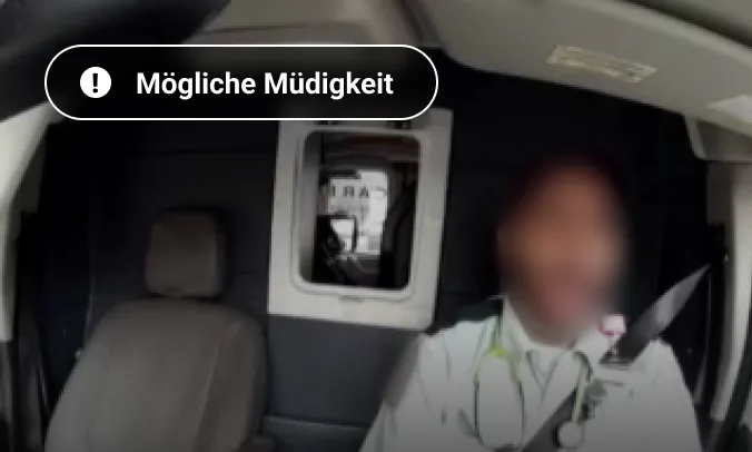 Mögliche Erkennung von Schläfrigkeit mit KI-Dash-Kamera Antwort 0 72 0° 100 %