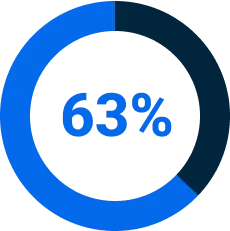63 % gráfico circular