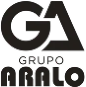 Logo de Grupo Aralo con letras "GA" en gris y naranja, y "GRUPO ARALO" en naranja debajo.