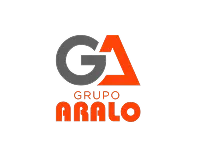 Logo de Grupo Aralo con letras "GA" en gris y naranja, y "GRUPO ARALO" en naranja debajo.