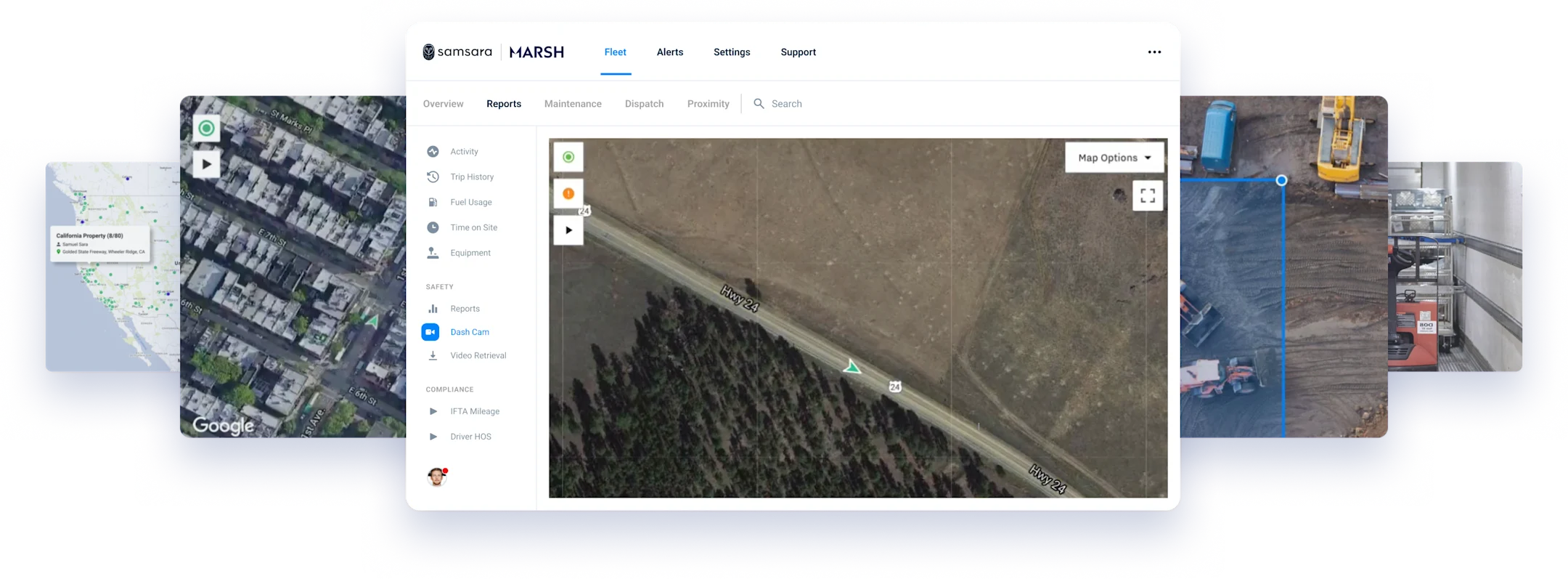 various samsara platform interface views
