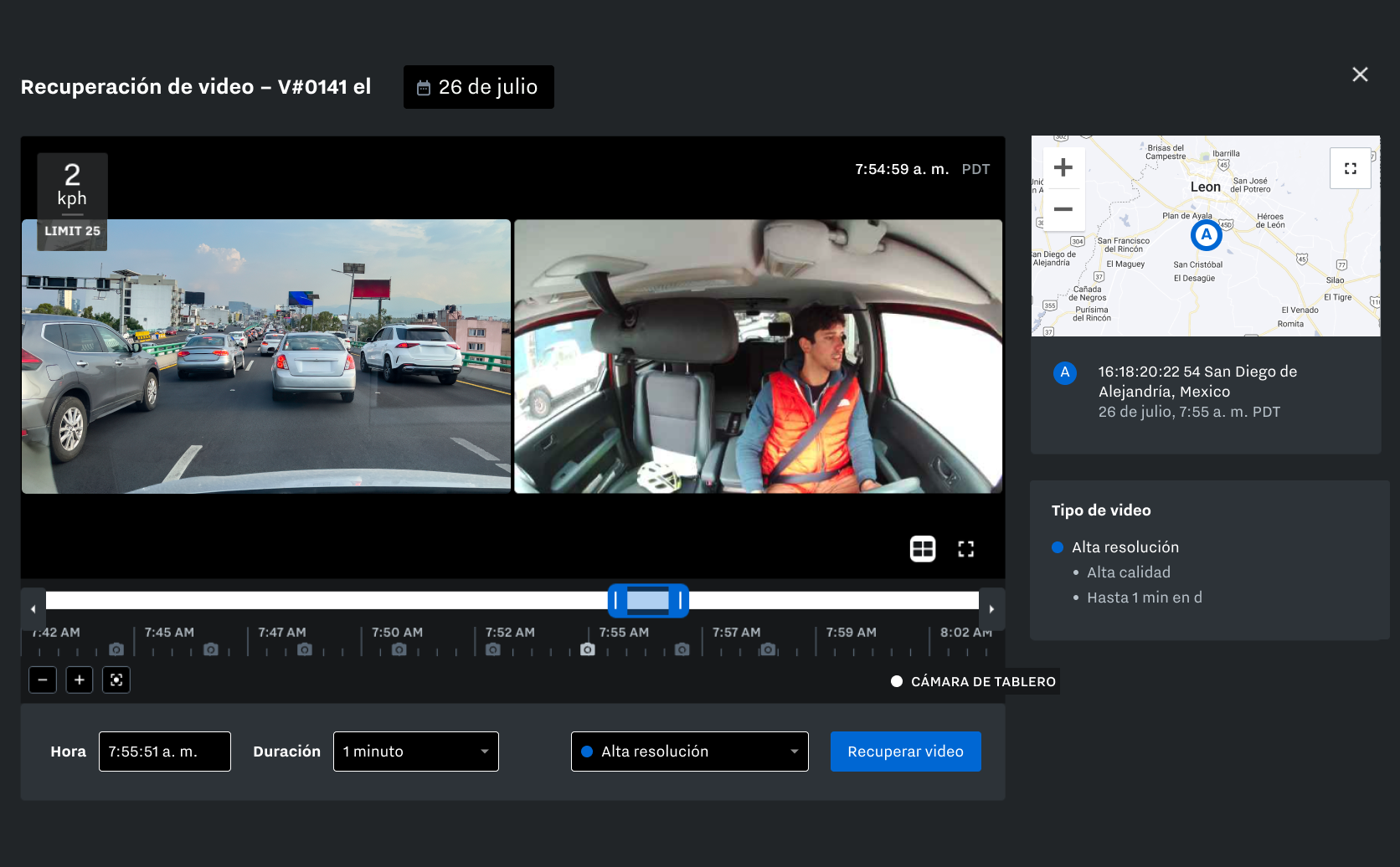 Captura de pantalla de video HD de la transparencia del servicio Samsara