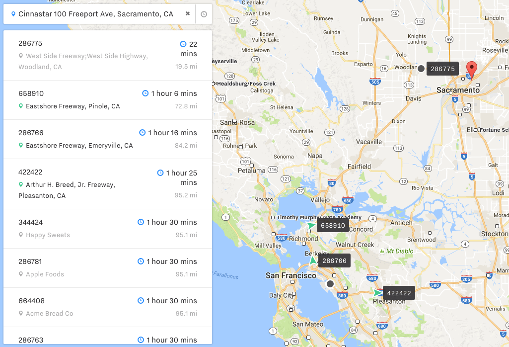 samsara real-time routing