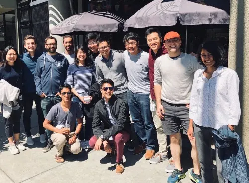 Samsara’s Safety Vision team getting lunch on a sunny San Francisco afternoon.