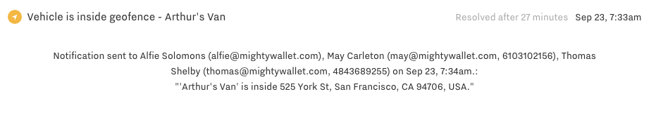 Samsara Vehicle Inside Geofence