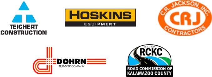 Teichert Construction, Hoskins Equipment, CR Jackson, Dohrn, Road Commission of Kalamazoo