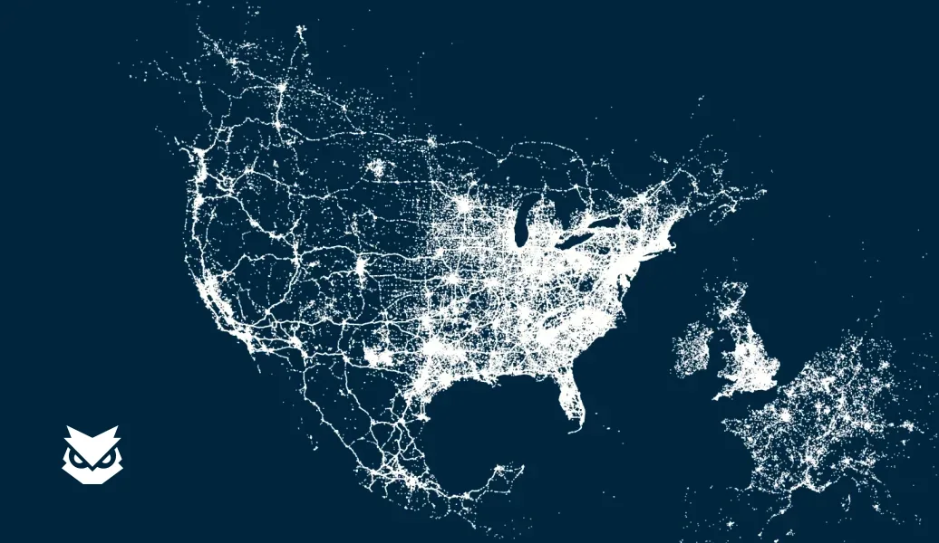 Puntos de datos de Samsara en todo el mapa