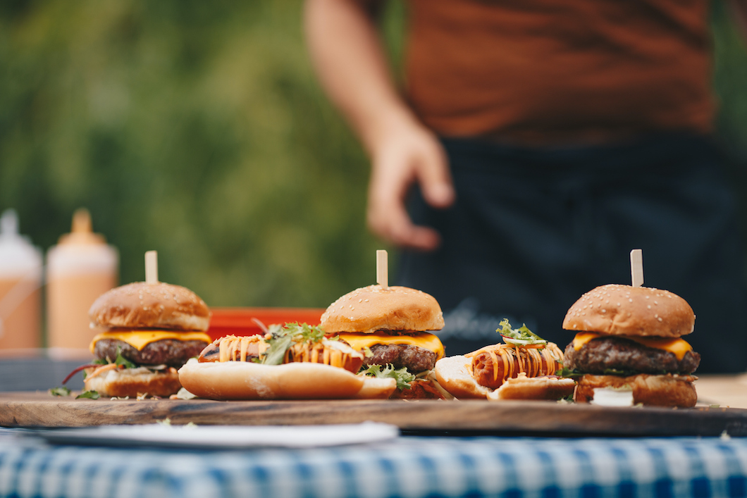 Burgers and hotdogs