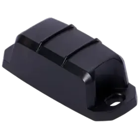 Small black plastic mounting bracket with three raised sections and a screw hole on one end.