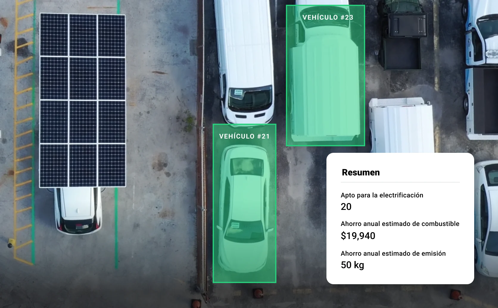 Captura de pantalla de Samsara de vehículos aptos para el reemplazo de vehículos eléctricos