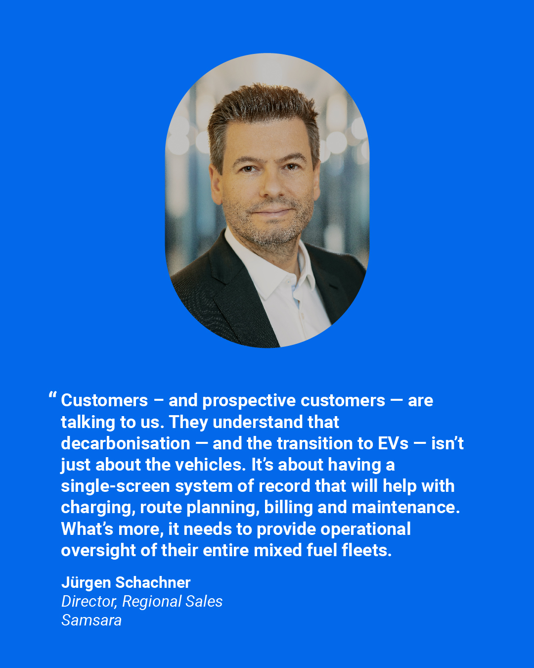 Jürgen Schachner, Director, Regional Sales, Samsara, DACH