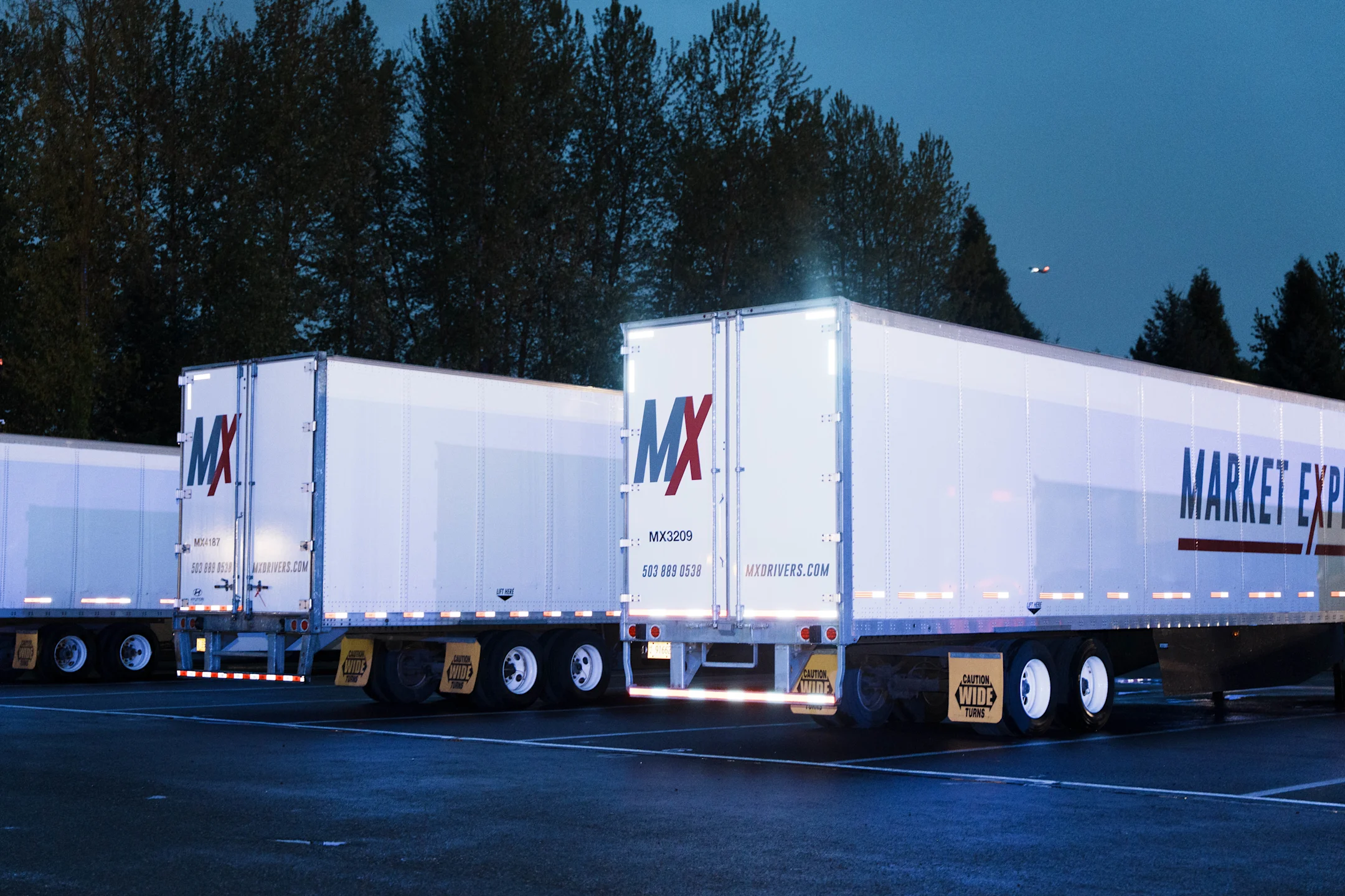 Trailers in yard