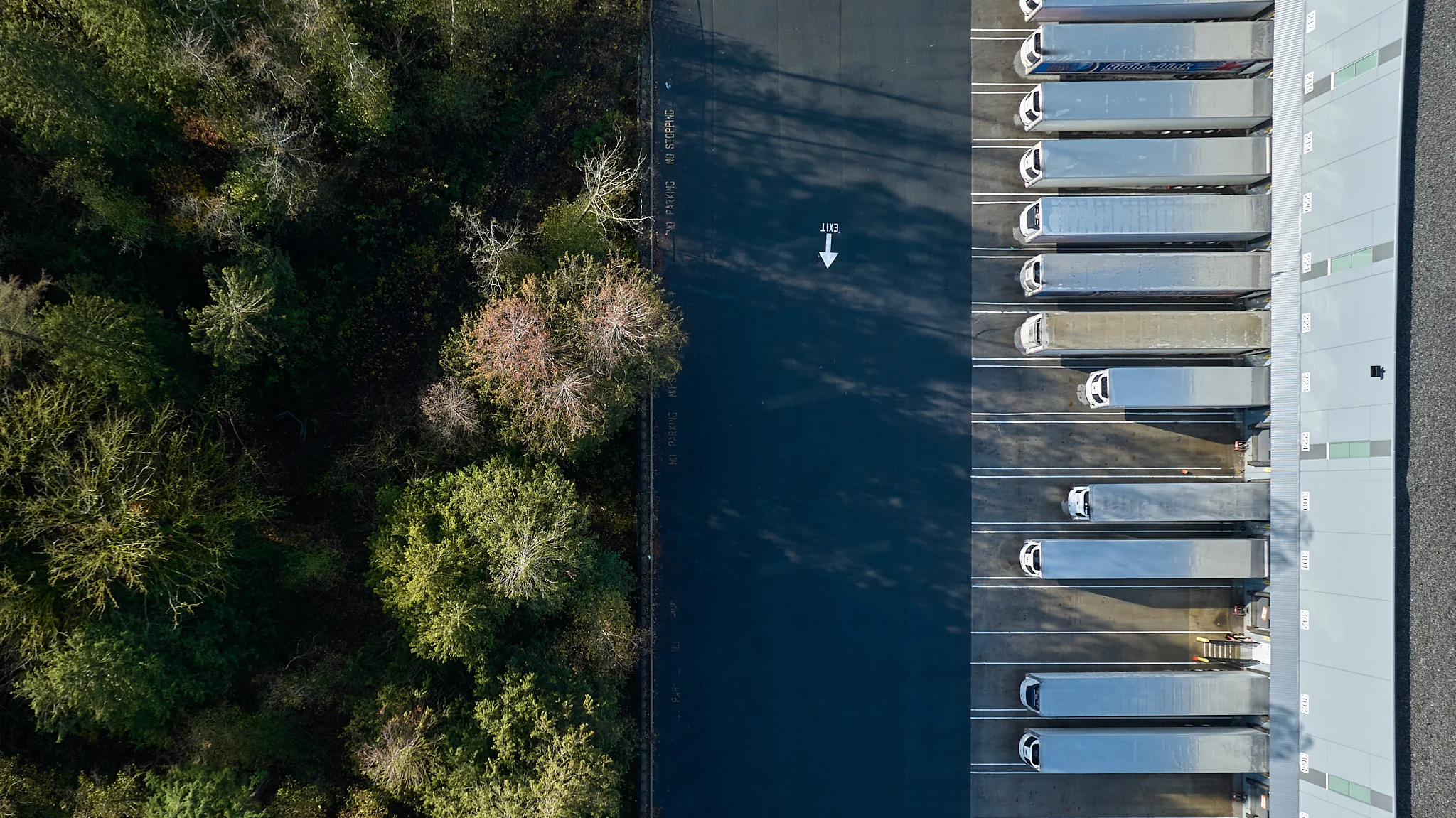 Trailers parked in yard