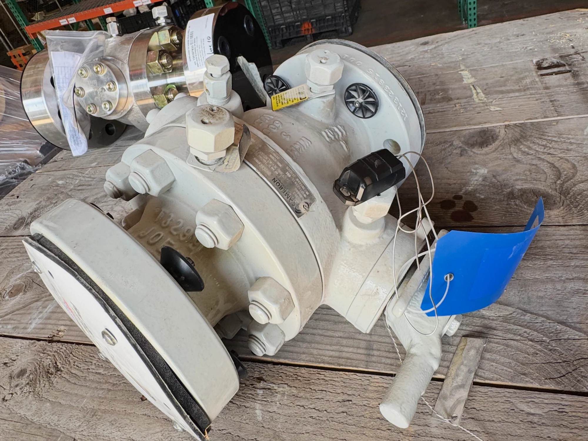 Asset Tag on oil rig valve