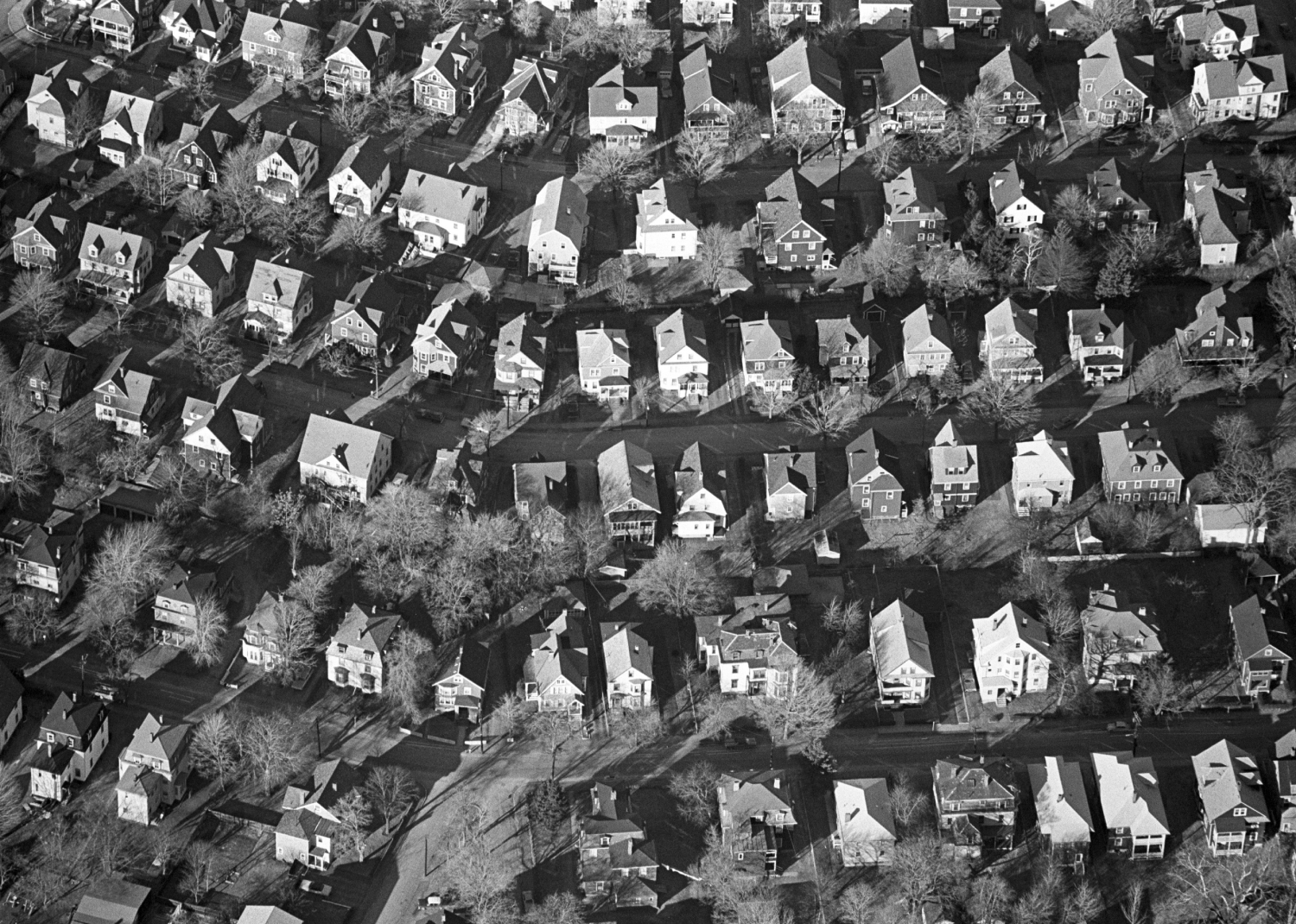 Aerial photograph of residential neighborhood - Spencer Grant // Getty Images