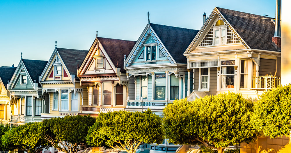 A Row of Victorian Houses