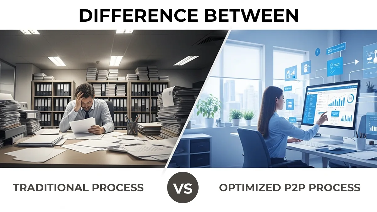 Difference between Traditional vs. Optimized P2P Process