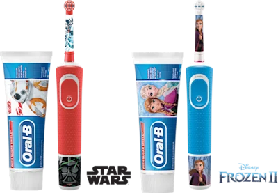Oral-B elektriske tannbørster, manuelle tannbørster og tannkremprodukter basert på ditt barns aldersgruppe