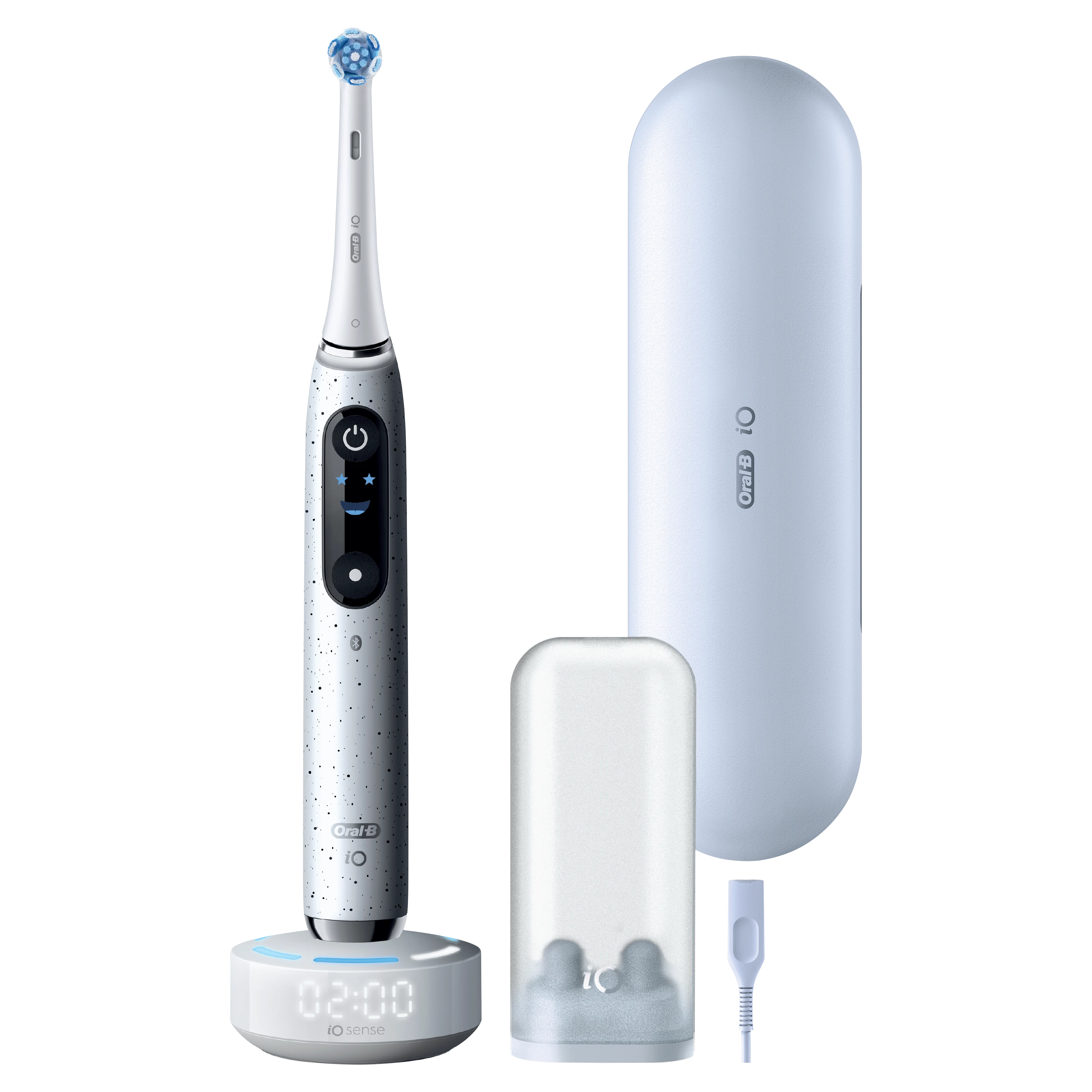 Oral-B iO10 Elektrisk Tannbørste, 1 børstehode, Reiseetui med lade - stardust white - 0