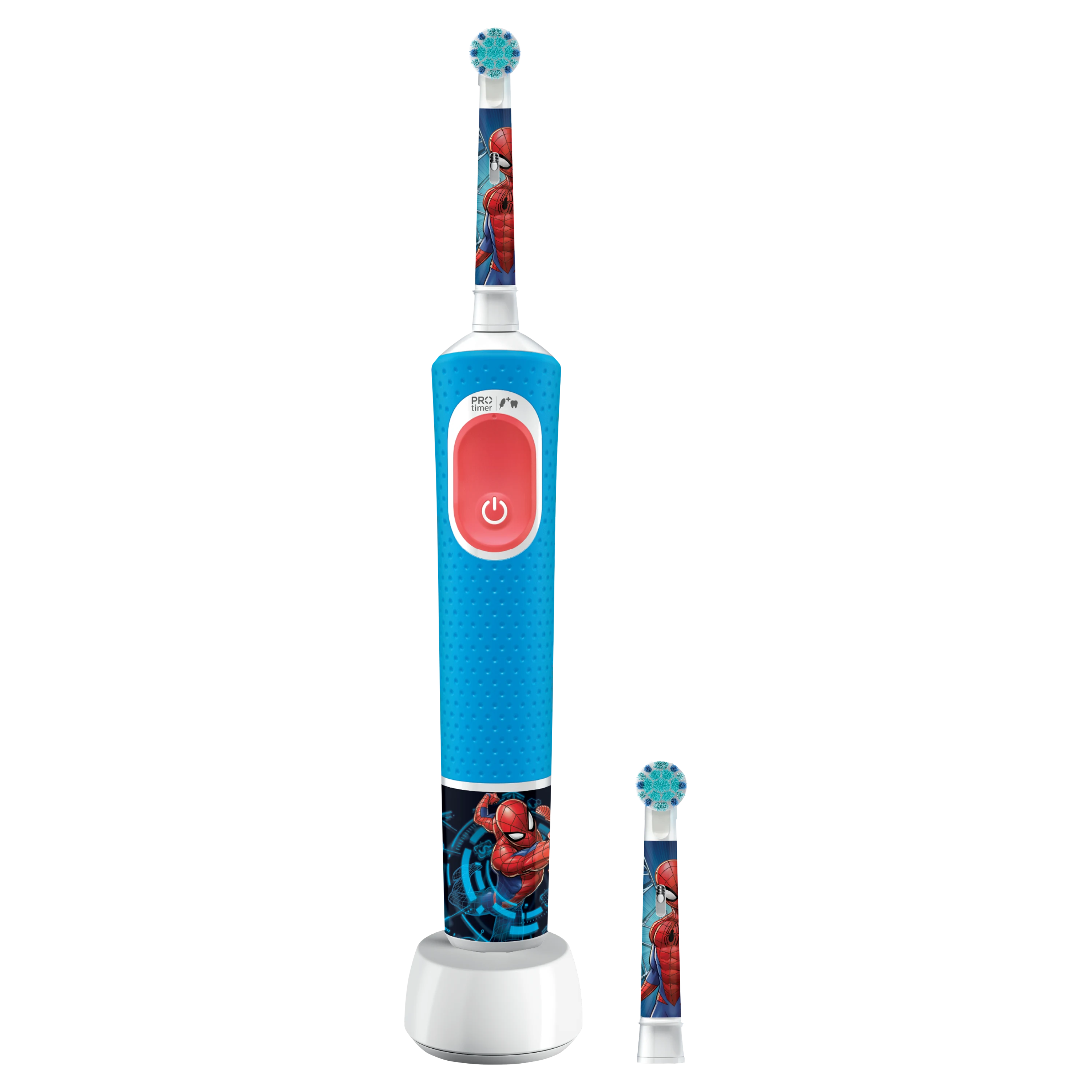 Oral-B Pro Kids -sähköhammasharja 1 runko-osa Marvel Spider-Man -teemalla, 2 vaihtoharjaaBraun-tekniikalla