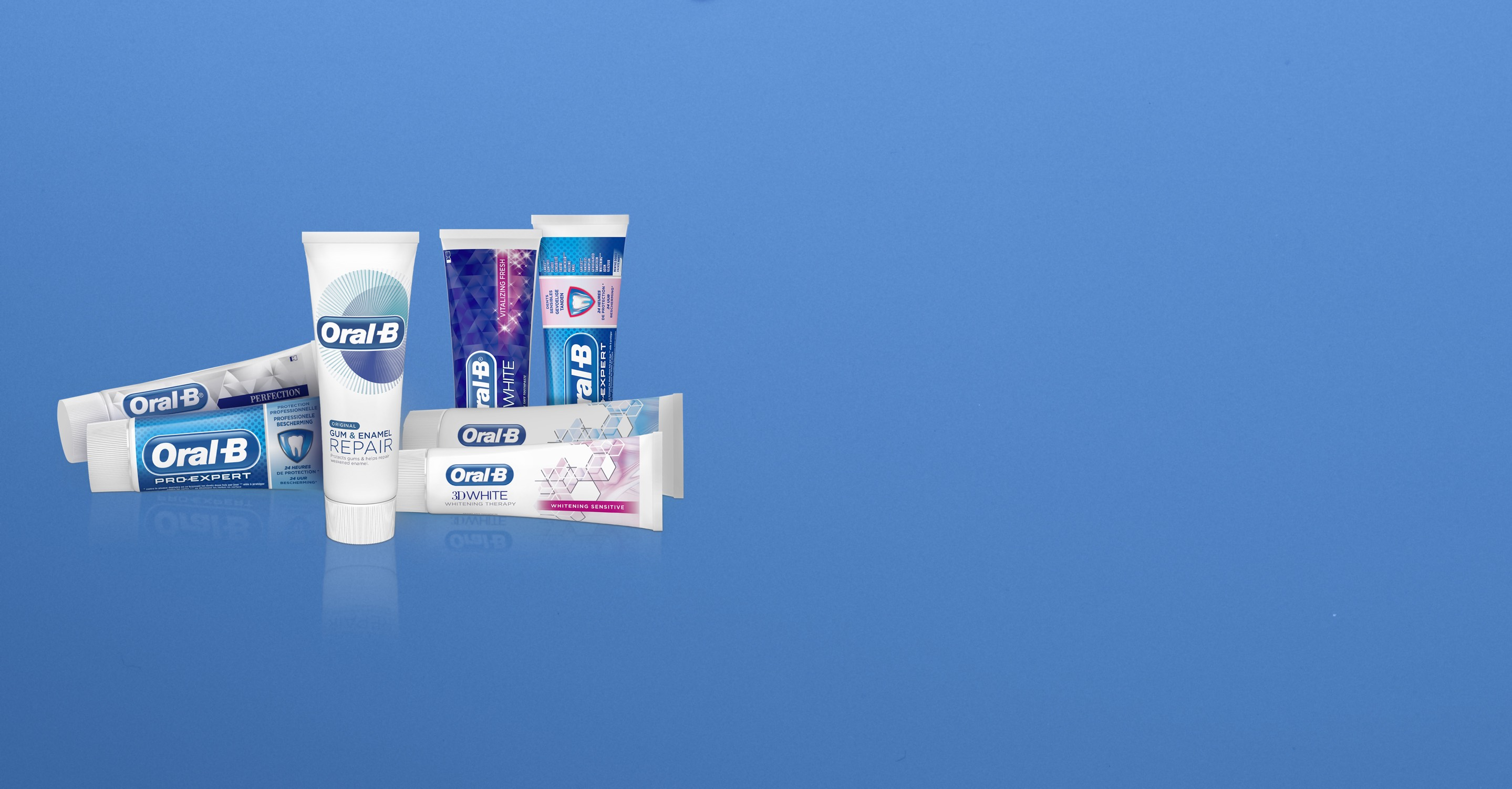 Oral-B's range of toothpastes undefined