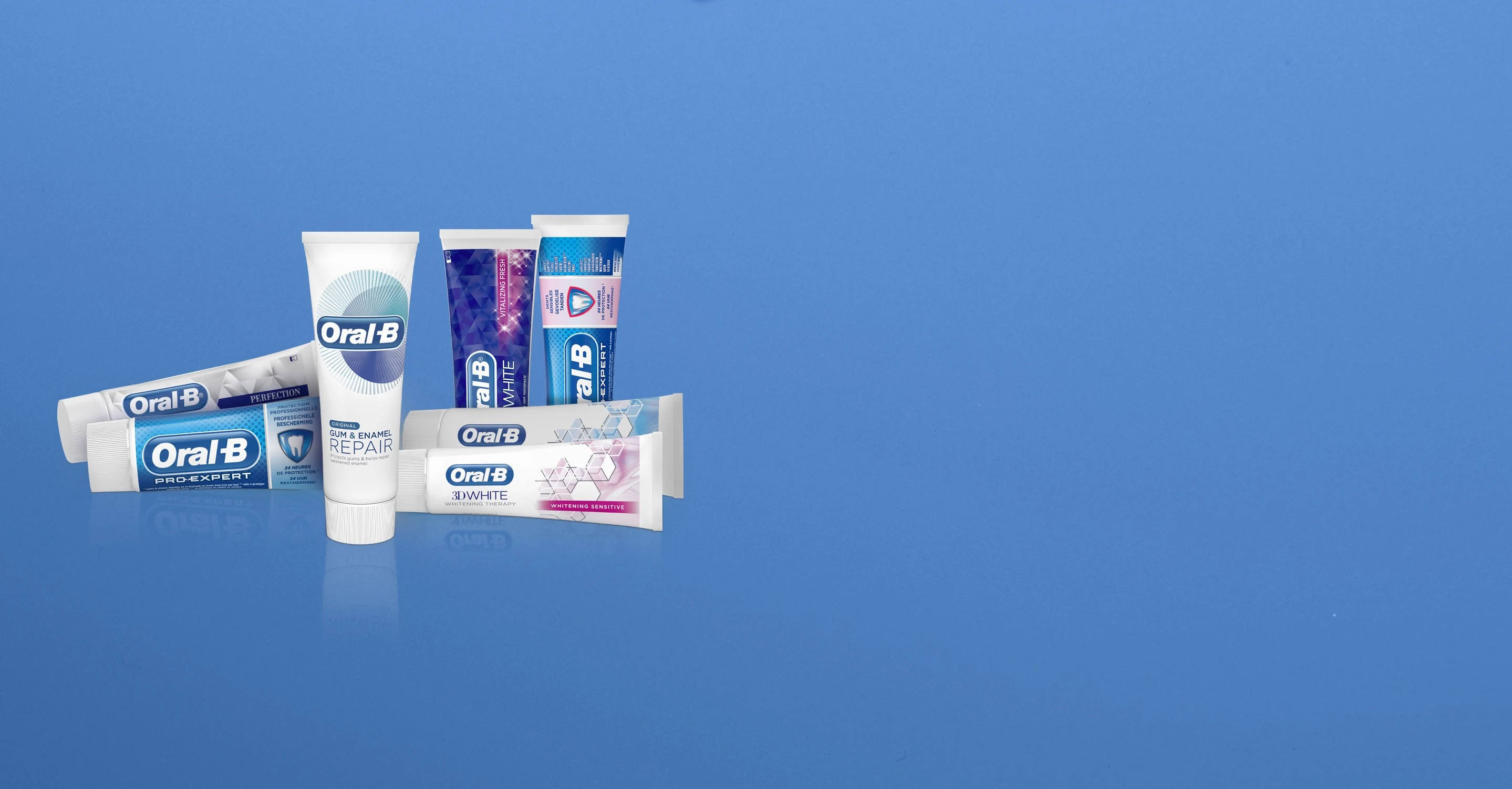 Oral-B's range of toothpastes undefined