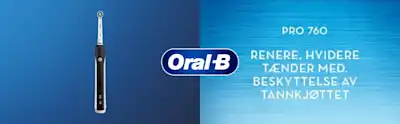 image - Oral-B PRO 760 CrossAction Elektrisk Oppladbar Tannbørste Bonuspakke - Banner 1