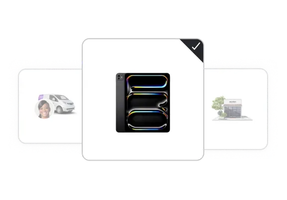 Illustration of a selection card representing the concept of repair, replacement, and upgrade options.