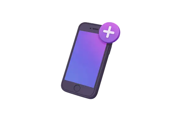 Phone with plus icon - Simple Card