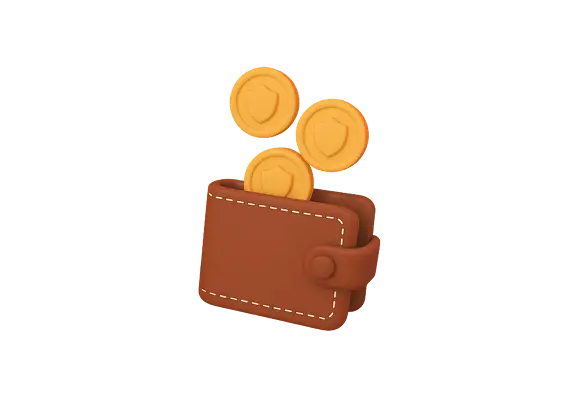 Coins and wallet - Simple Card