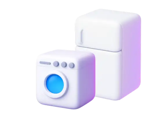 Representation of a washer and refrigerator