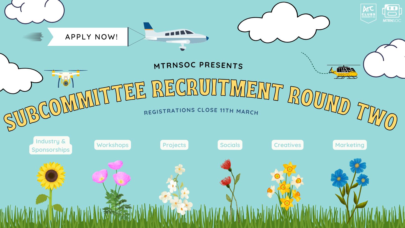 Subcommittee Recruitment Round Two  banner