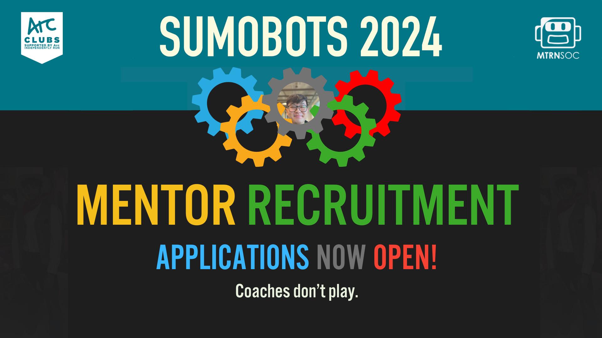 Sumobots Mentor Recruitment banner