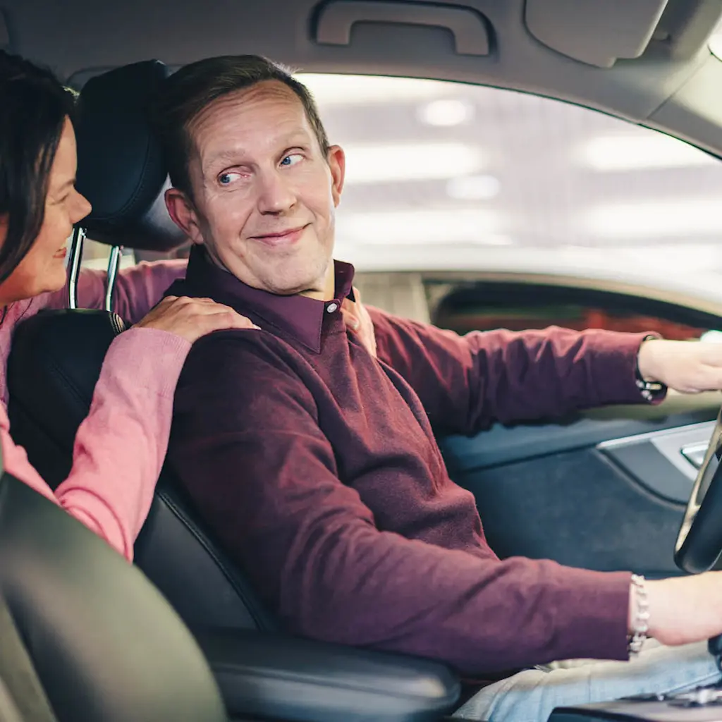 Couple in a car 1080x1080px