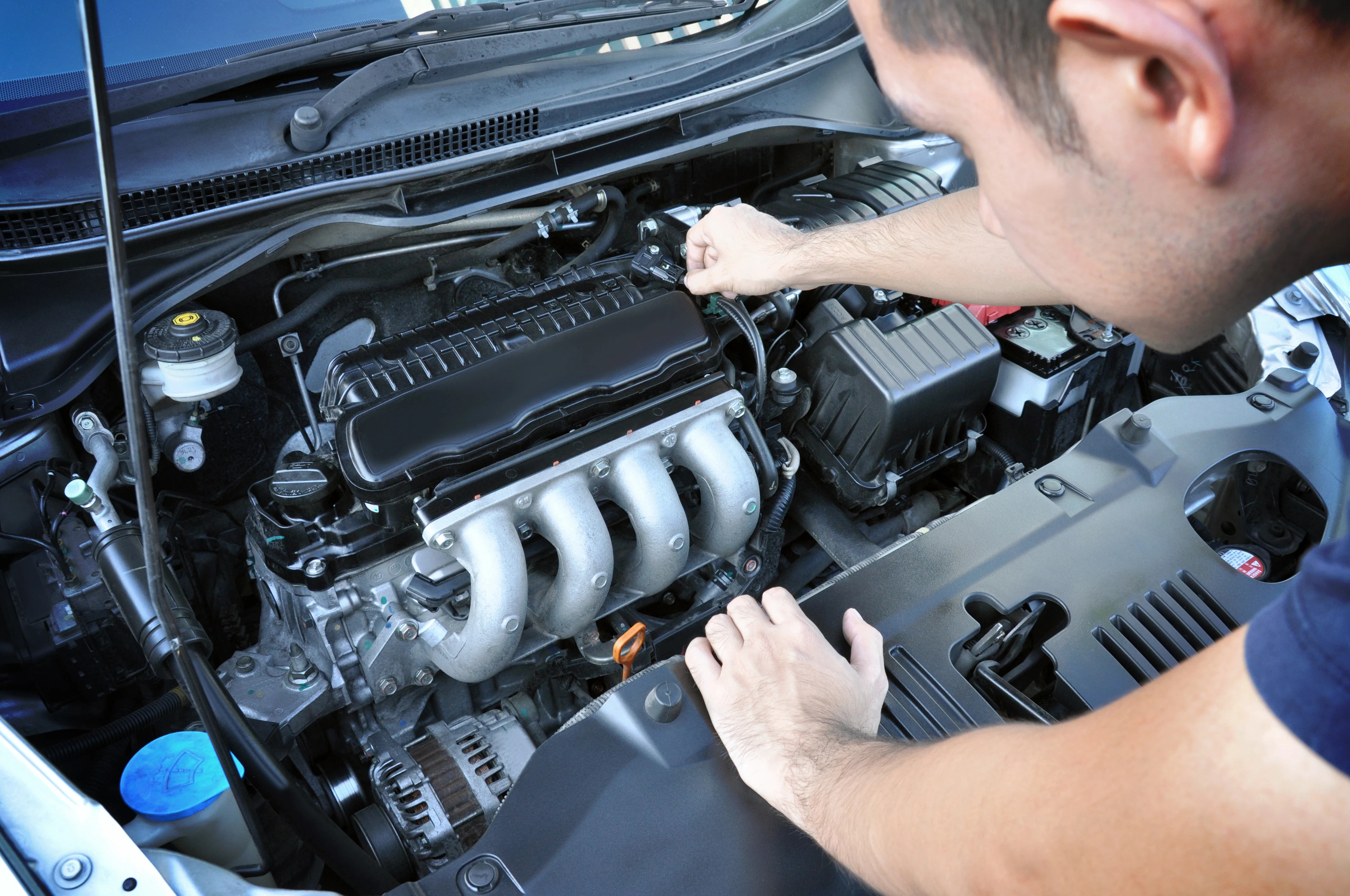 checking car engine