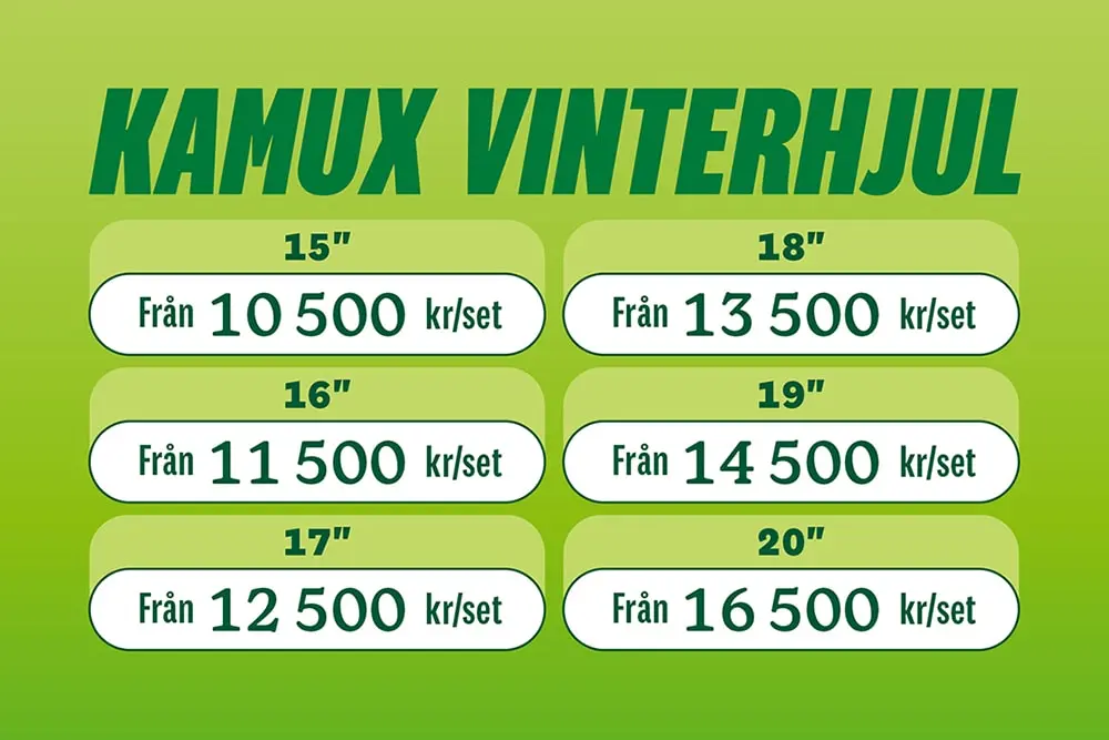 Prislista kamux vinterdäck