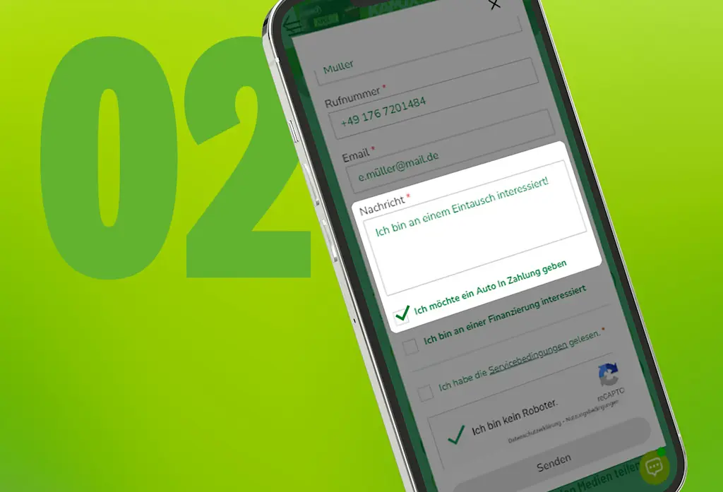 Auto eintauschen Schritt 2 