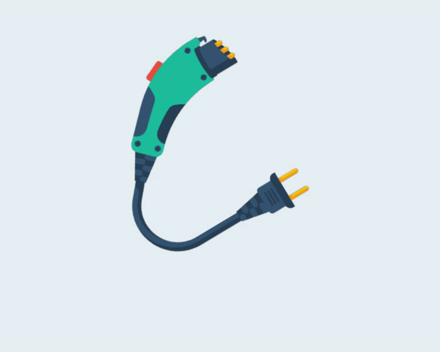 Electric charging plug illustration