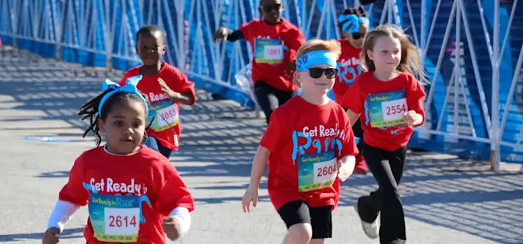 Kindergarteners running the Get Ready to Run Kids’ One-Mile Fun Run. – Pearl, MS