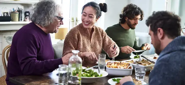 Blood Sugar 101 - people eating healthy foods