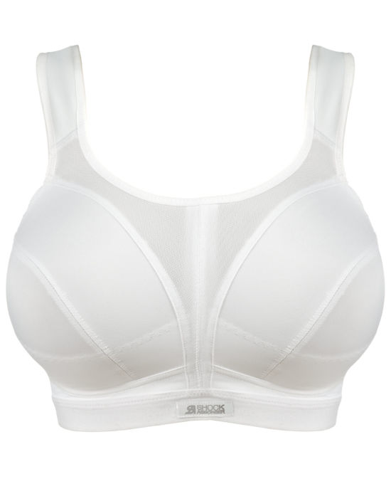 D+ Max Sports Bra by Shock Absorber | White | Non Wired Sports Bra ...
